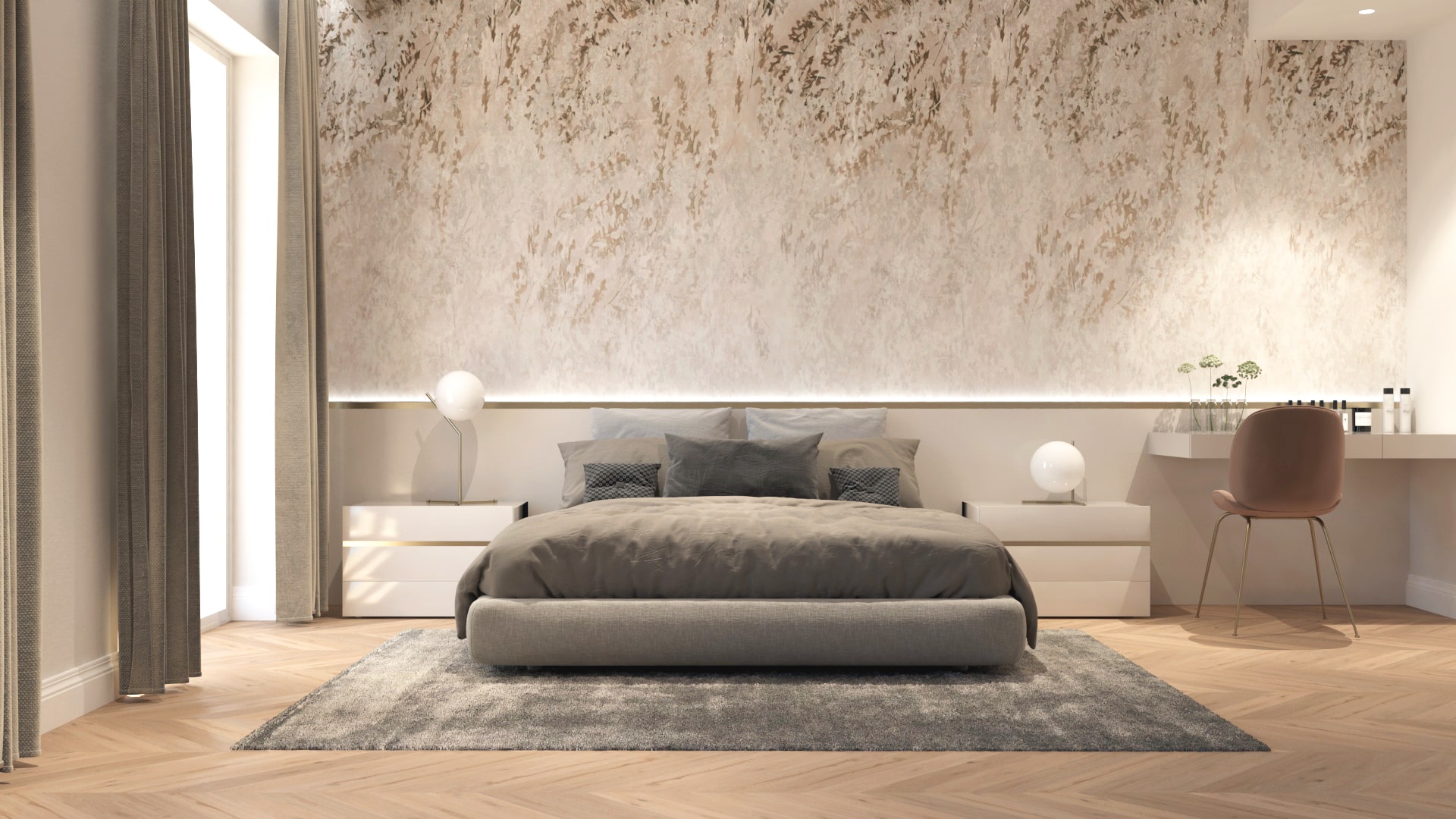 galbiati milano design house render appartamento via arona bedroom