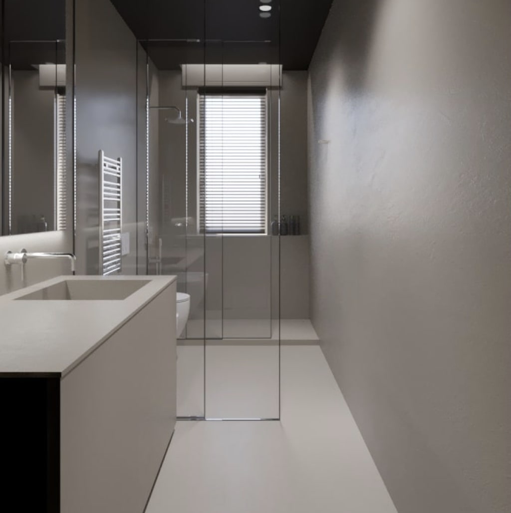 galbiati milano design house render appartamento san siro bagno